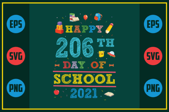 Celebrating 206 Days of School with Embroidery