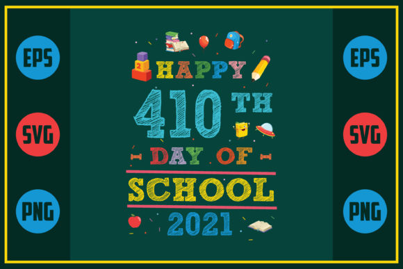 Celebrating 410th Day of School with Embroidery