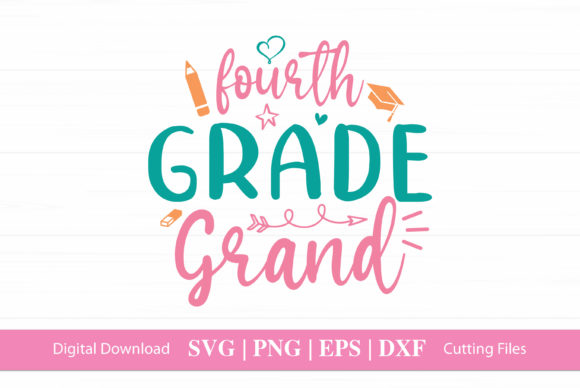 Fourth Grade Squad School Embroidery Design