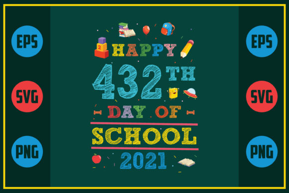 Happy 432th Day of School 2021: A Unique Embroidery Design