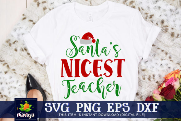 Santas Nicest Teacher: A Charming Embroidery Design