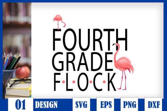 Teacher 4th Grade Pink Flamingo Flock